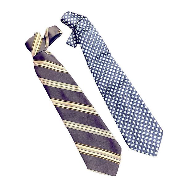 Vintage 1970s Beau Brummell Polyester Ties - Picture 1 of 7